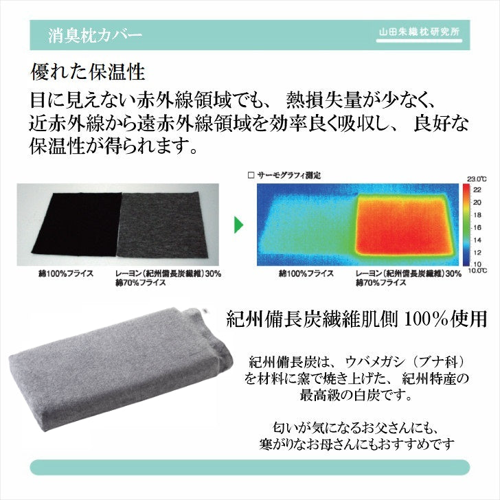 整形外科枕シリーズ専用消臭枕カバー【紀州備長炭繊維100%使用】